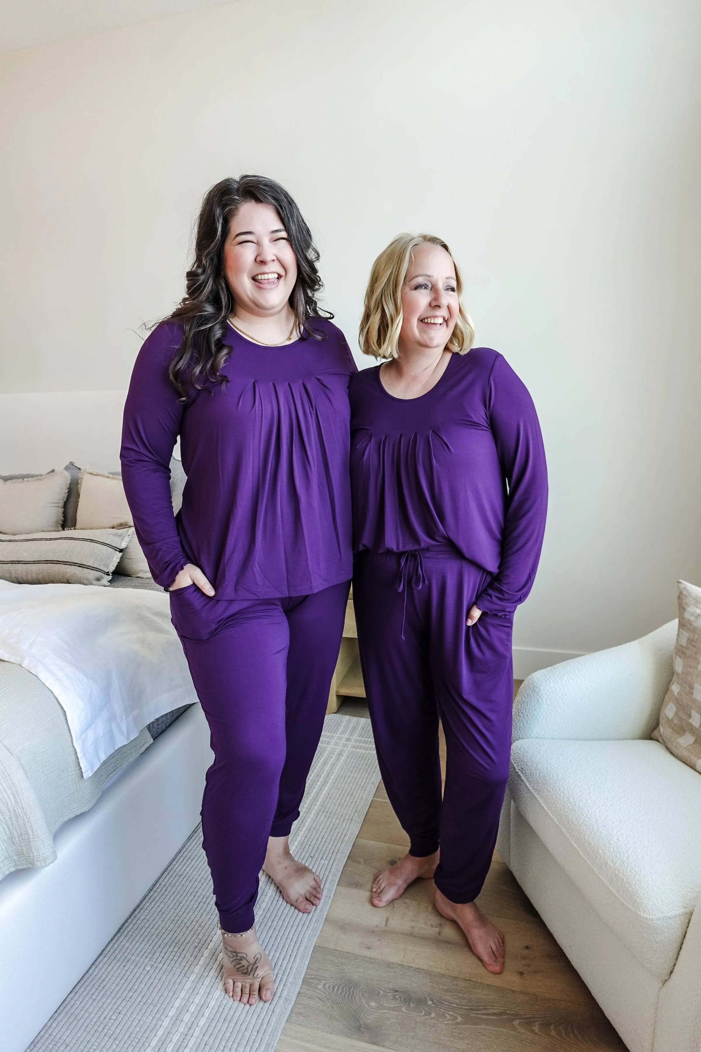 💜 PJ Long Sleeve Flutter Jogger Blackberry 💜
