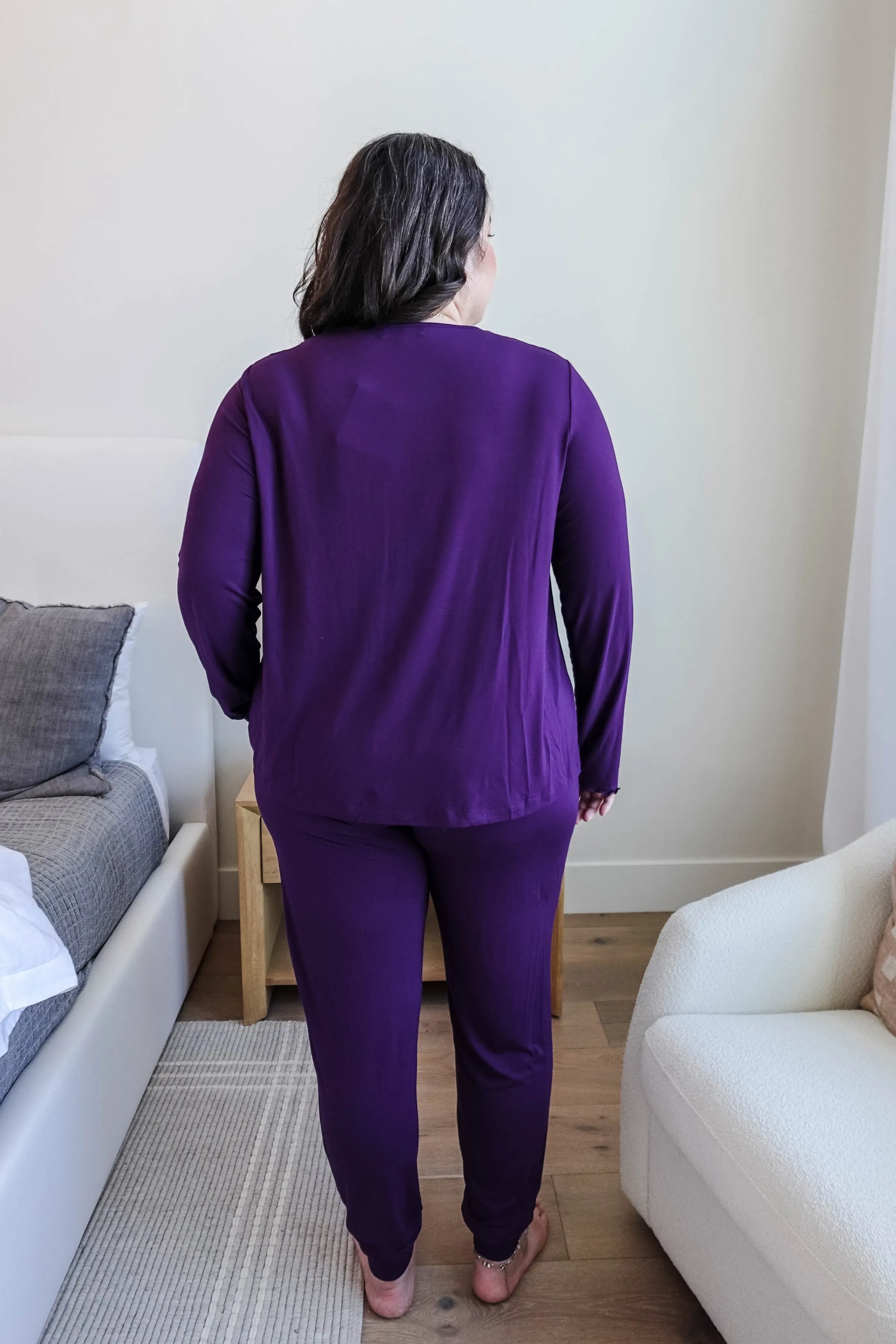 💜 PJ Long Sleeve Flutter Jogger Blackberry 💜