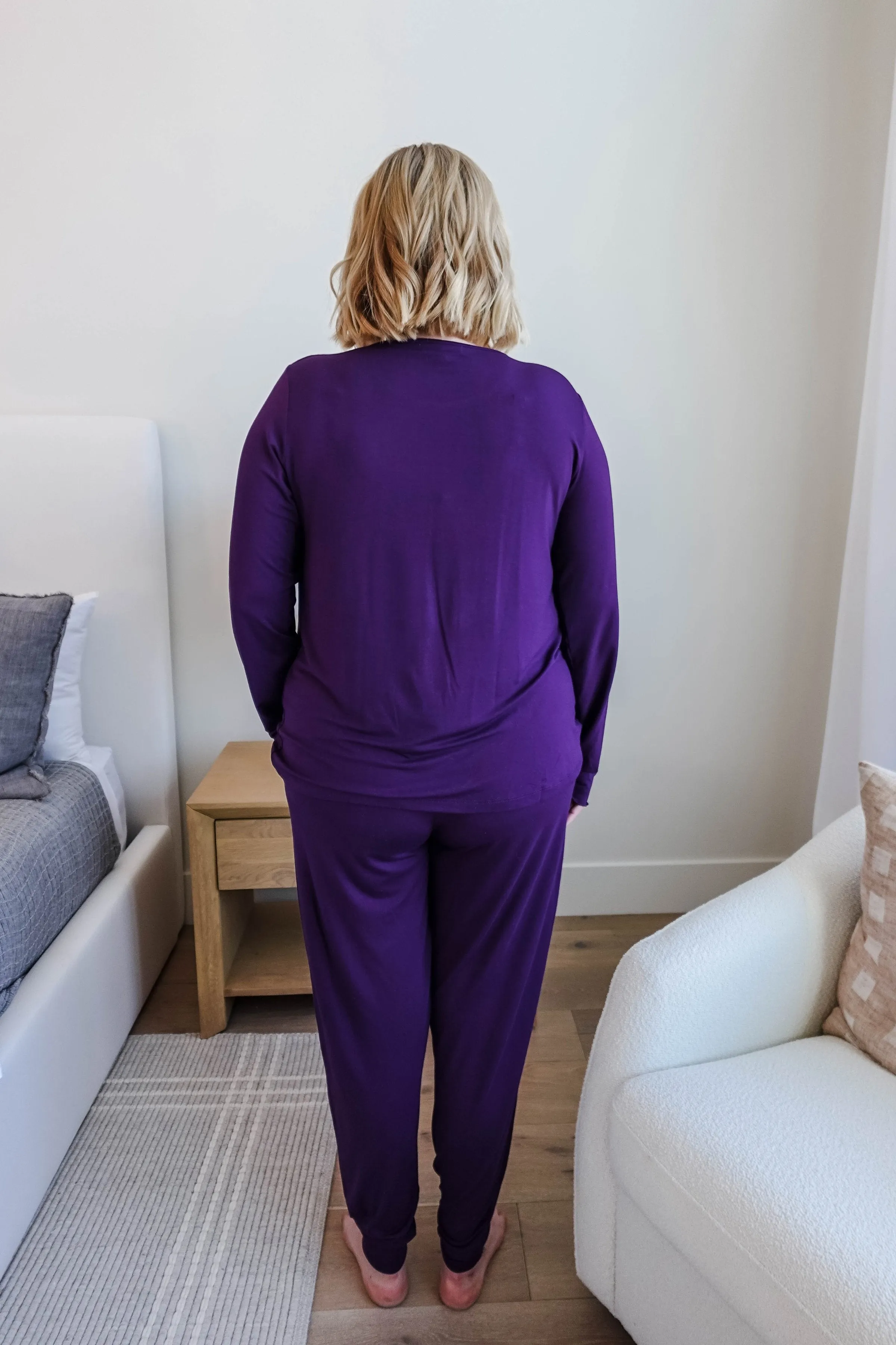 💜 PJ Long Sleeve Flutter Jogger Blackberry 💜