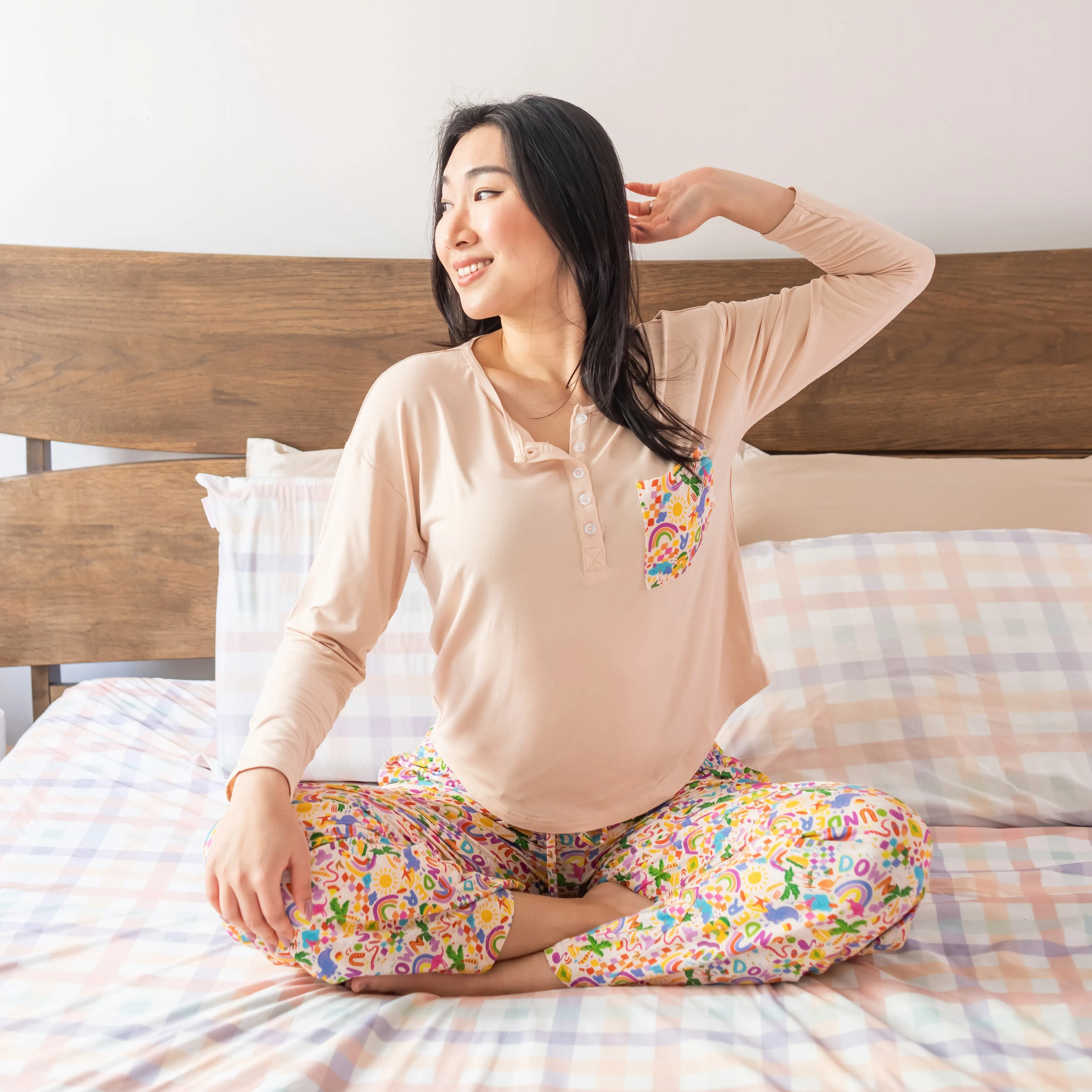 Adults Bamboo Pyjamas | Ellie Whittaker - Down Under (Cream)