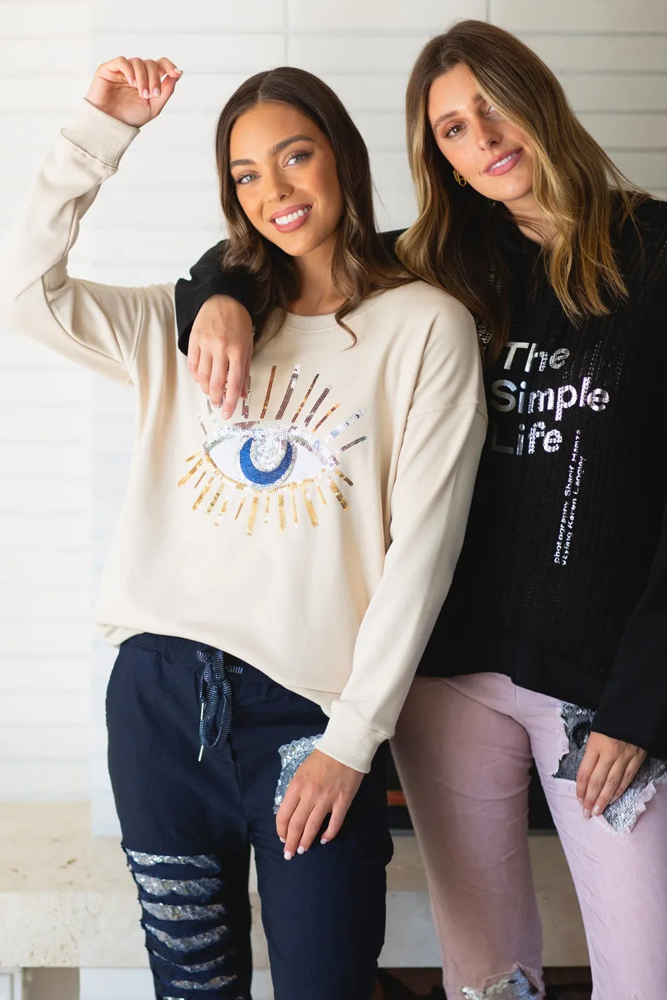 AIDA SEQUIN PATCH JOGGERS