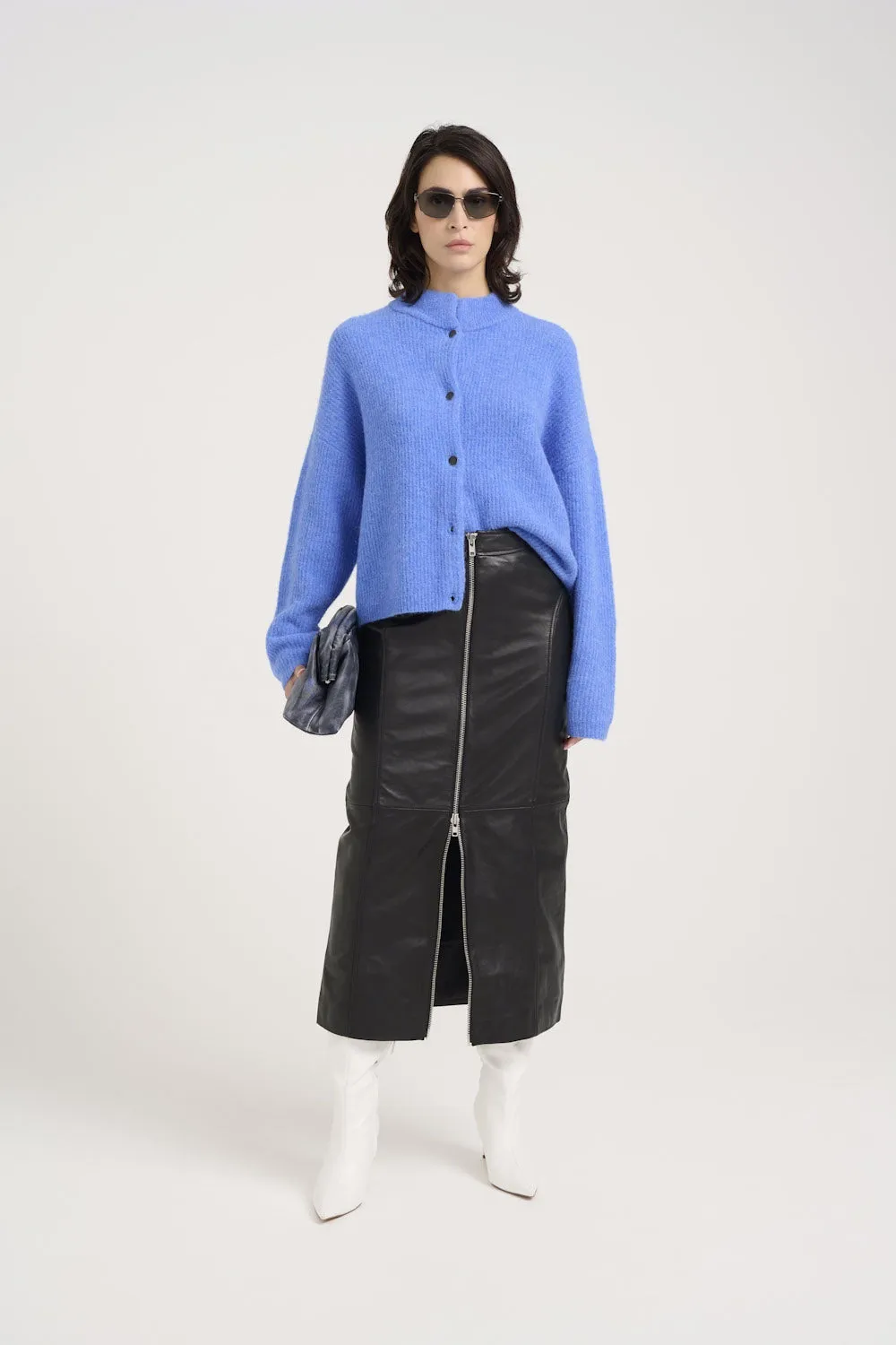 Alphagz Short Cardigan - Wedgewood Melange