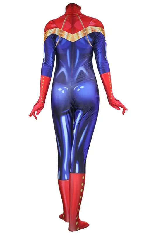 Avengers 3 Infinity War Captain Marvel Ms.Marvel Jumpsuit Cosplay Costume