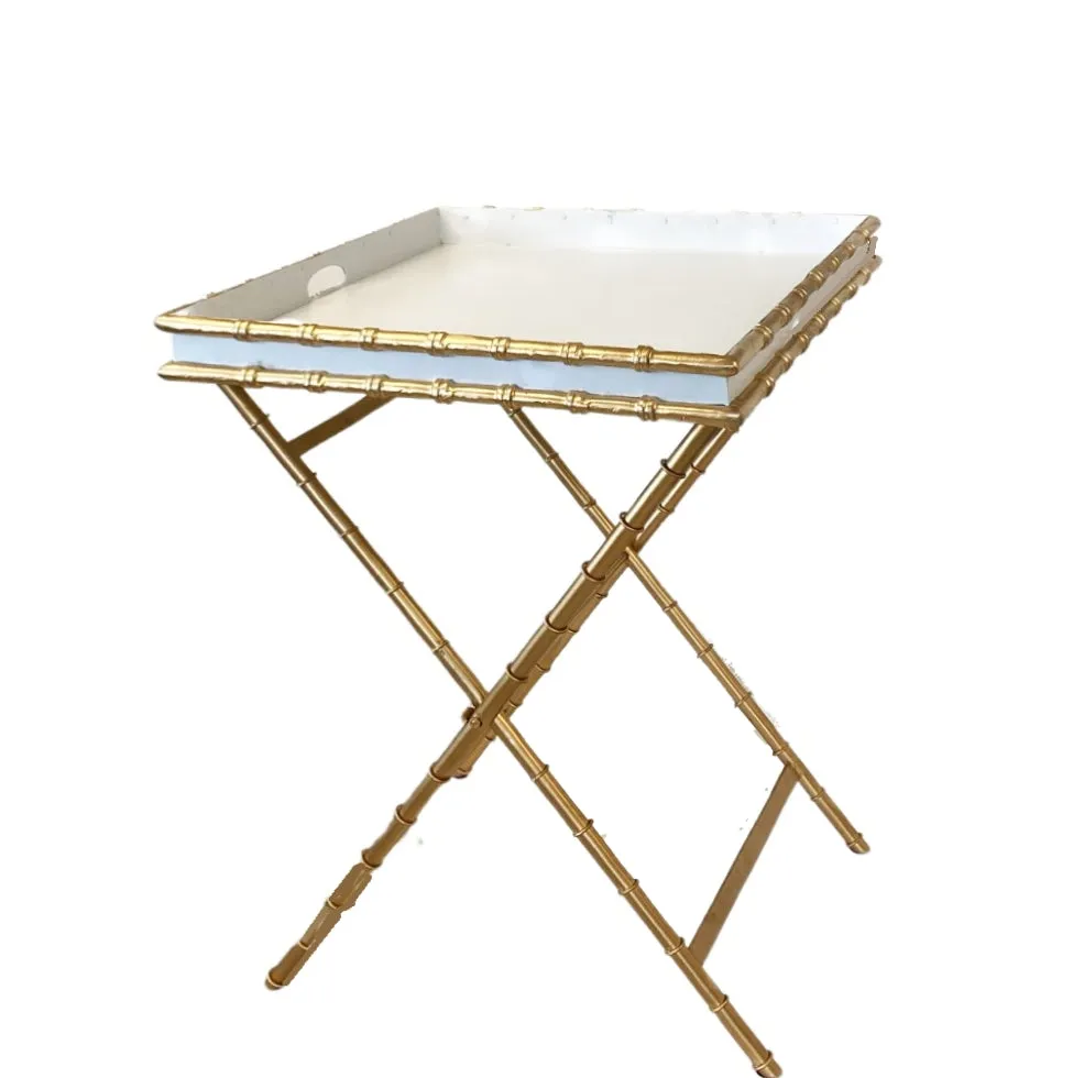 Bamboo in White  Cocktail Table