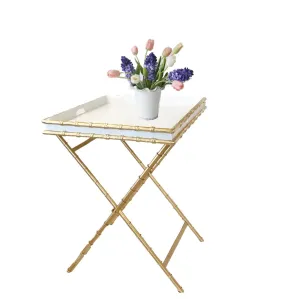 Bamboo in White  Cocktail Table