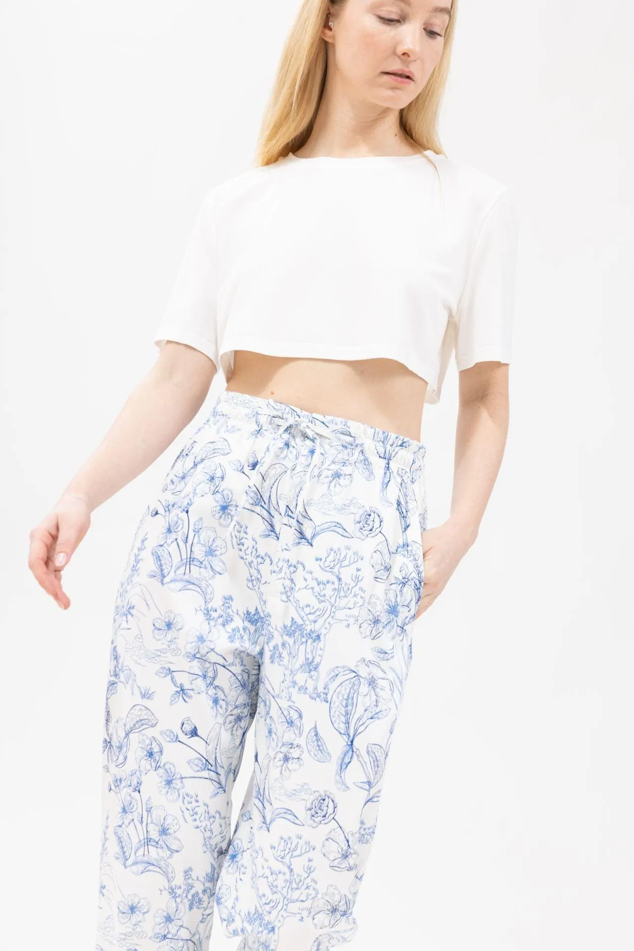 Bamboo Patterned Relax Pants
