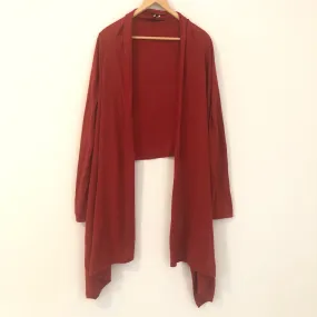 BCBGMaxazria Red Long Open Front Cardigan- Size M/L