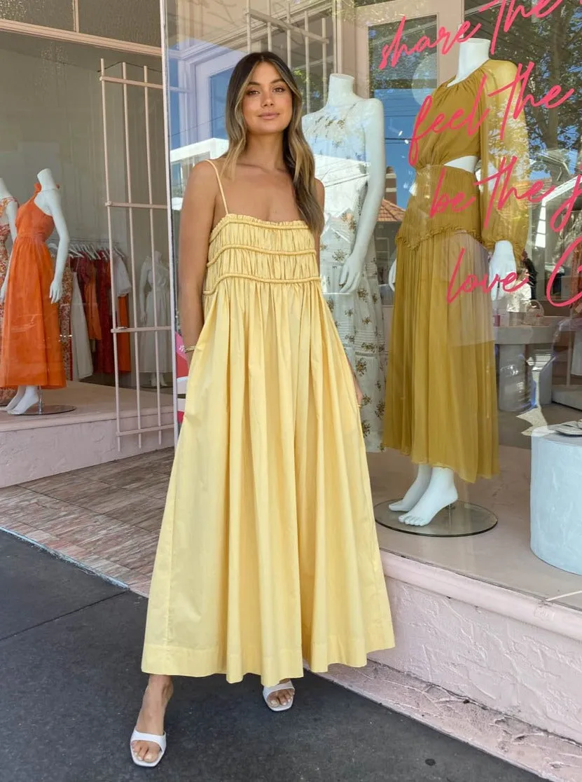 Bec and Bridge Eli Maxi Dress in Straw