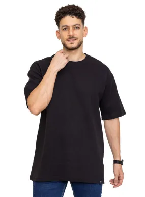 Black Squares Over Size Round T-Shirt
