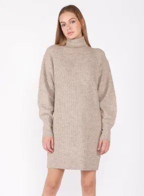 Black Tape Mock Neck Sweater Dress