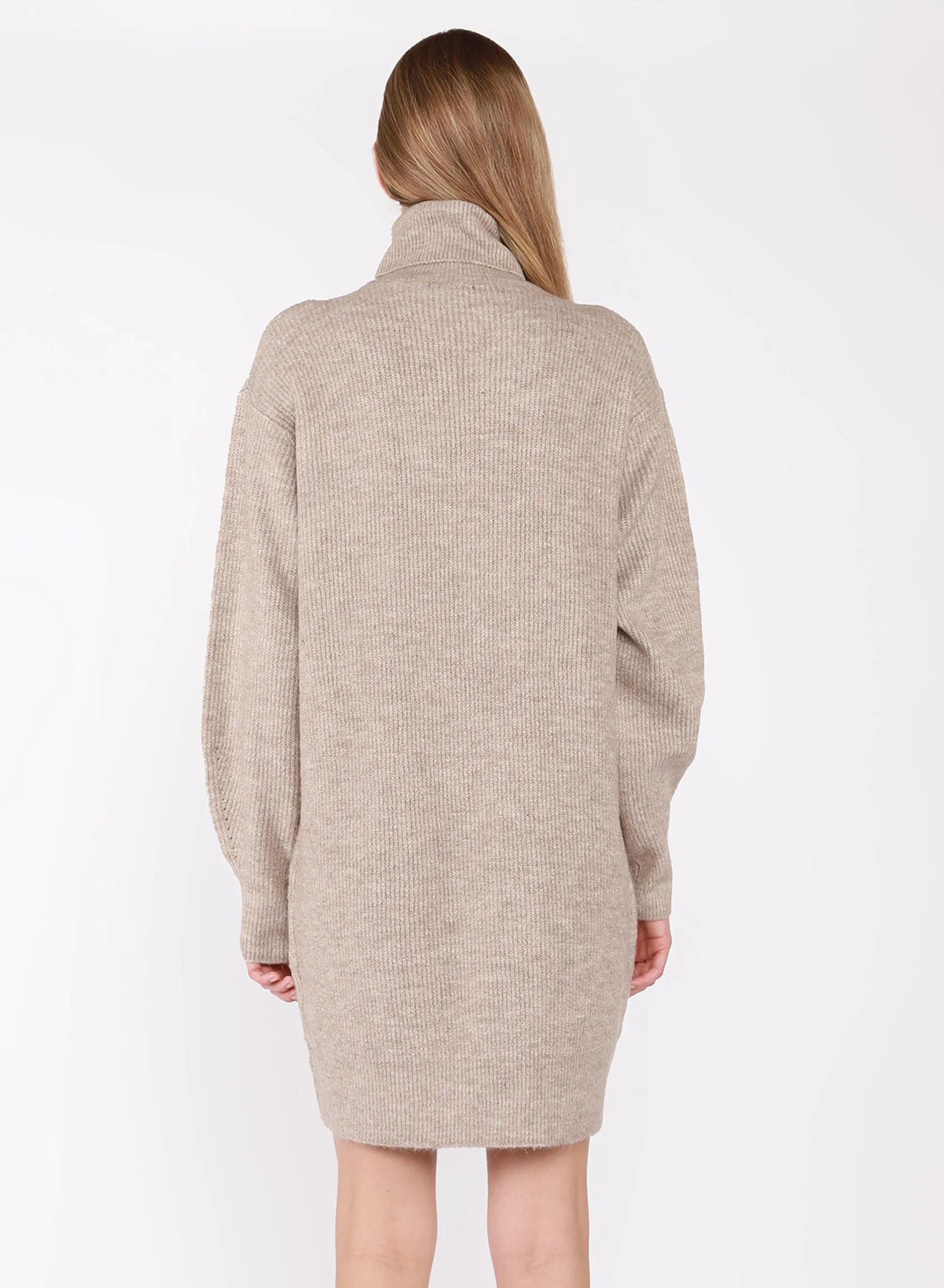 Black Tape Mock Neck Sweater Dress