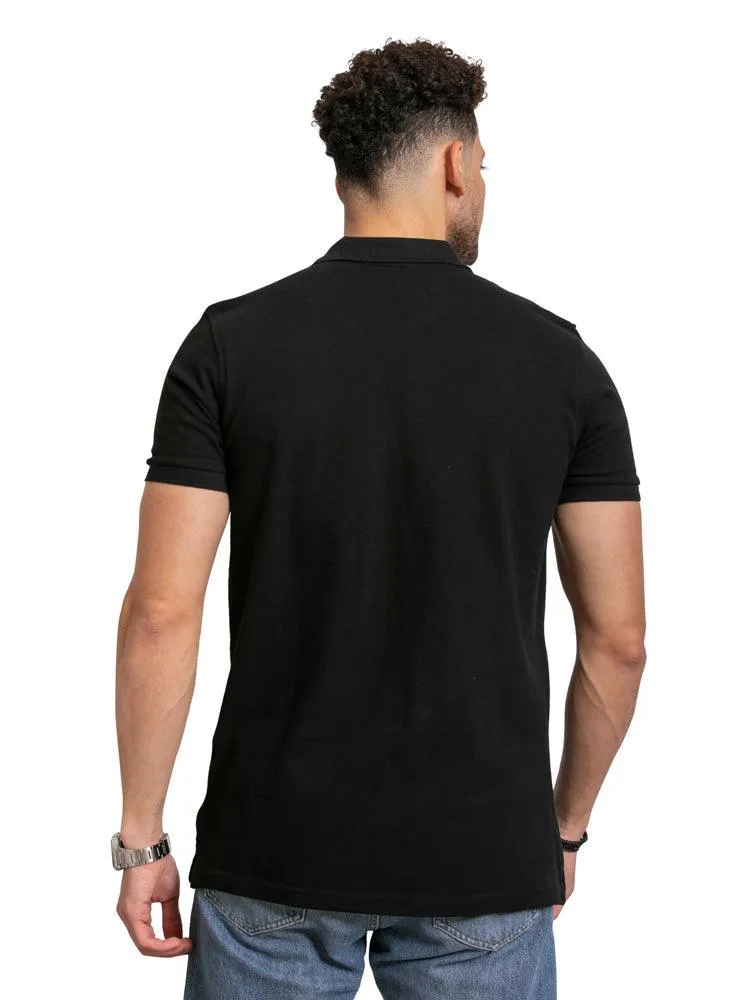 Black Zipper Polo