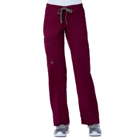 Blossom Utility Cargo Pant XS-5XL by Maevn / Wine/Silver Trim