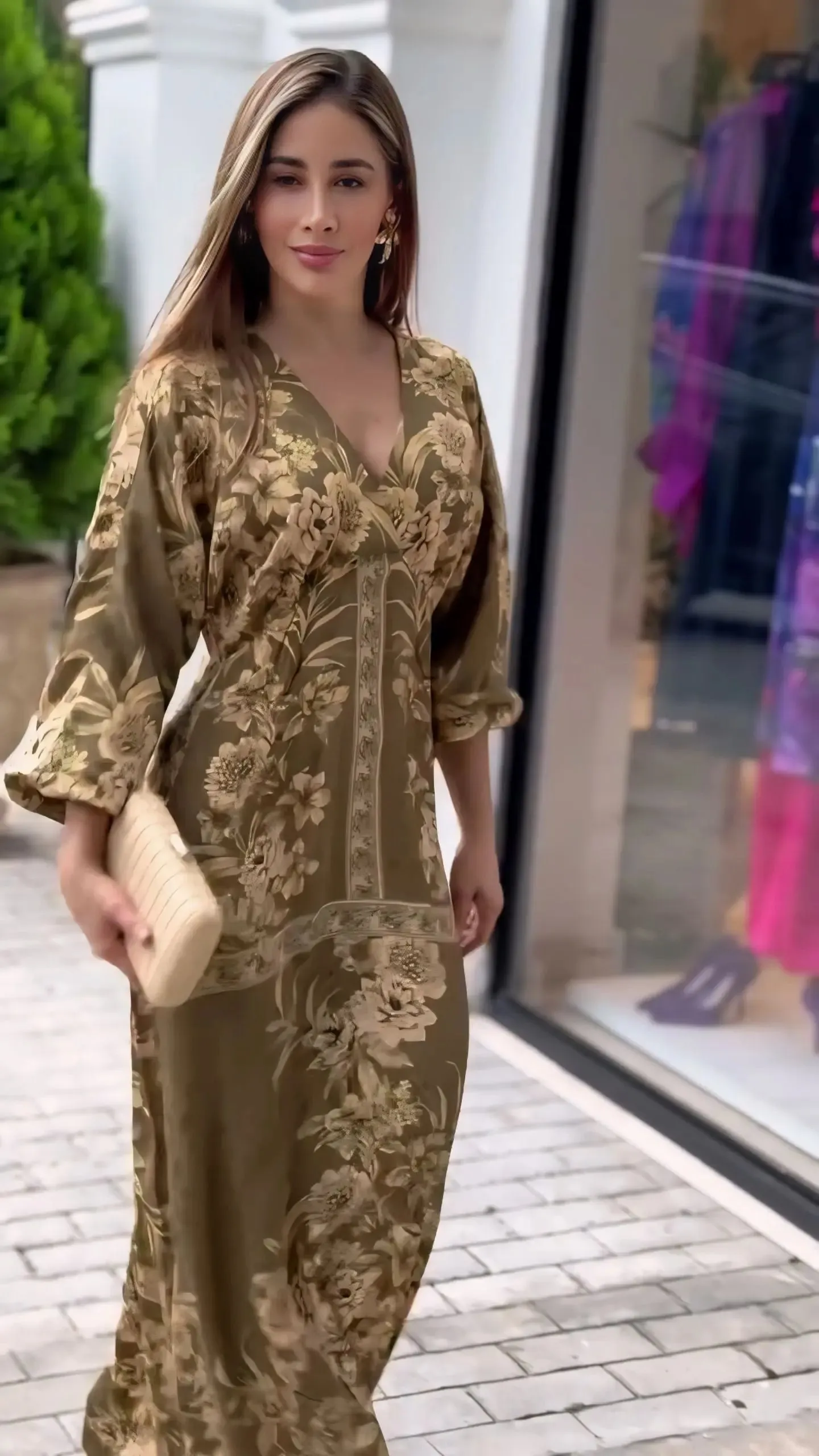 Boho Floral Printed Long Maxi Dress