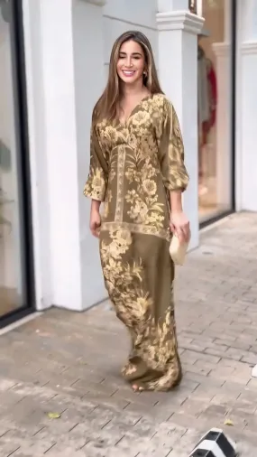 Boho Floral Printed Long Maxi Dress