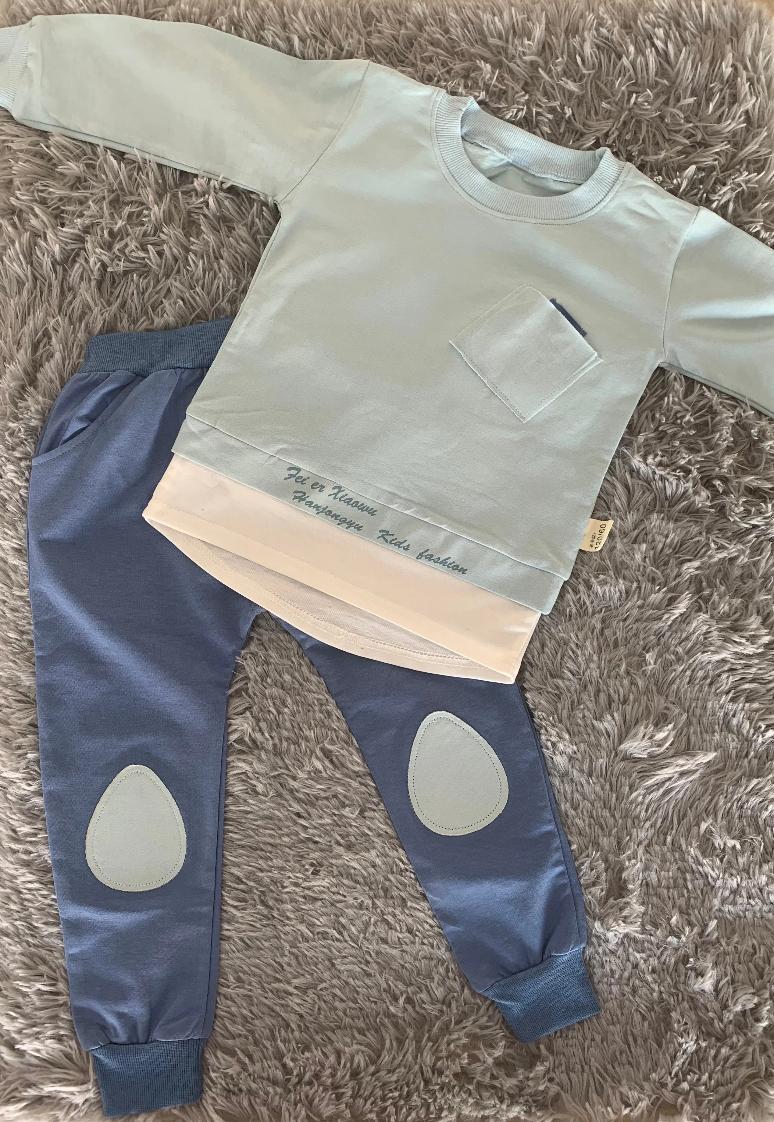 Boys Layered-Look Tee and Jogger 2-Piece Set