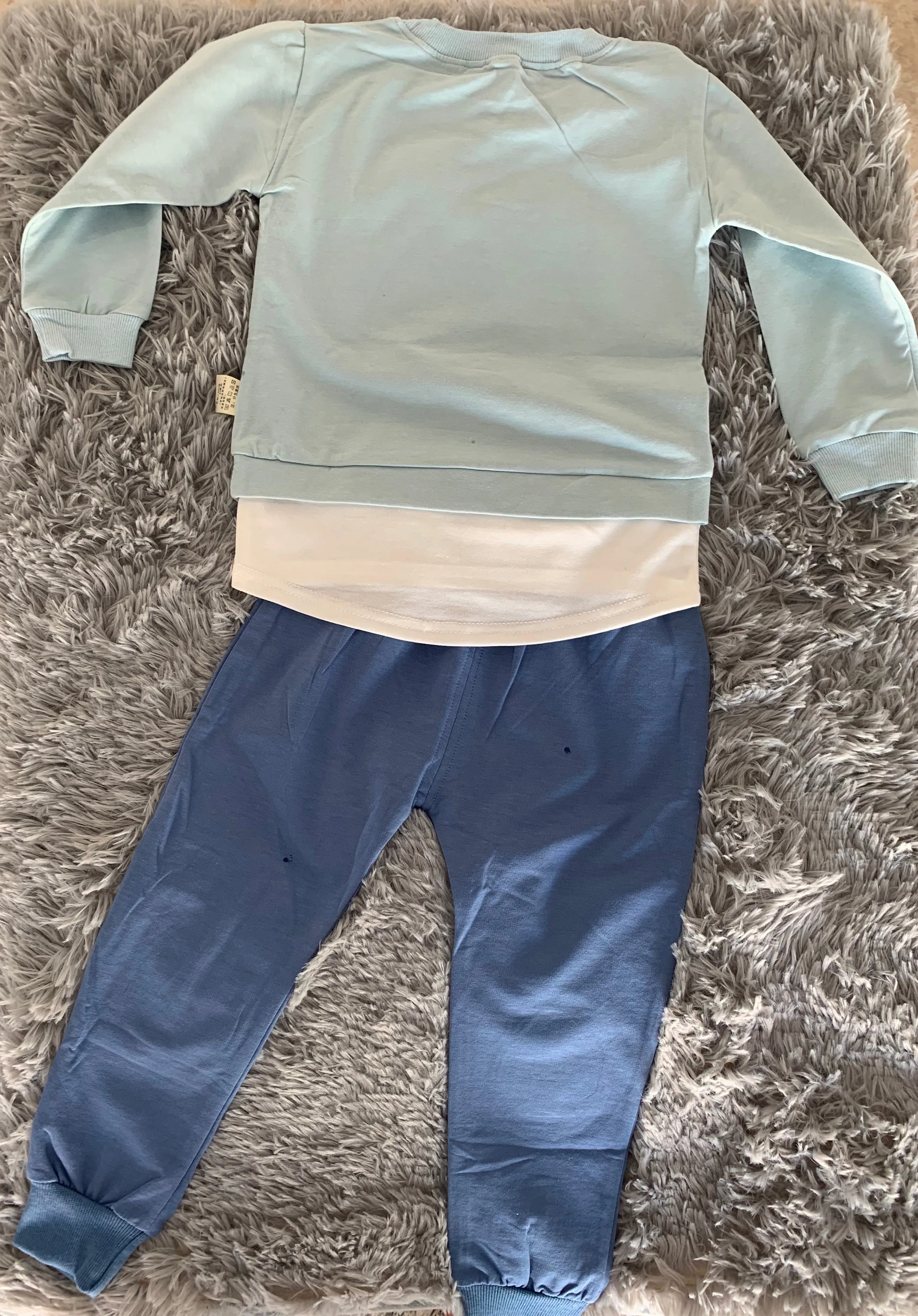 Boys Layered-Look Tee and Jogger 2-Piece Set