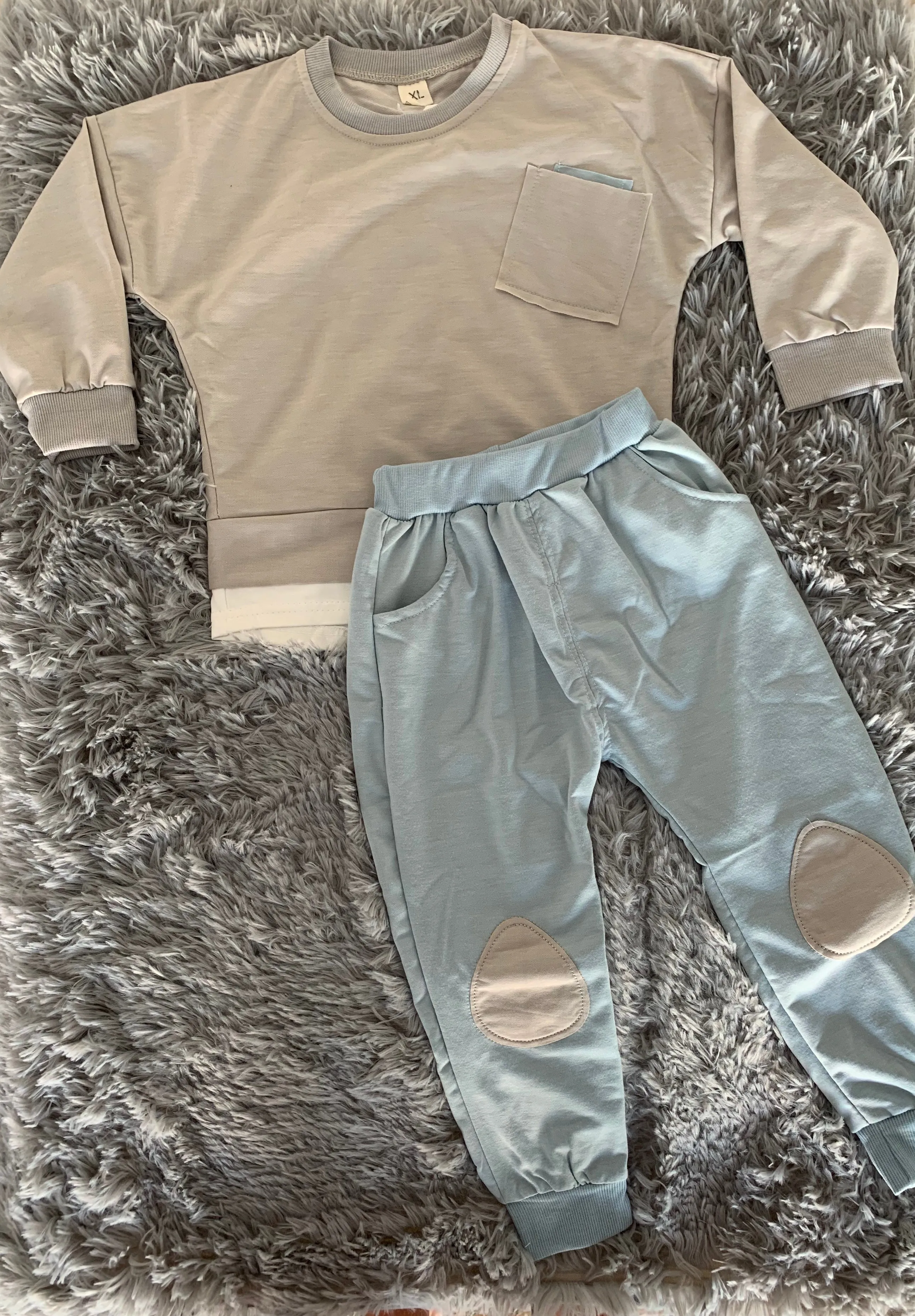 Boys Layered-Look Tee and Jogger 2-Piece Set