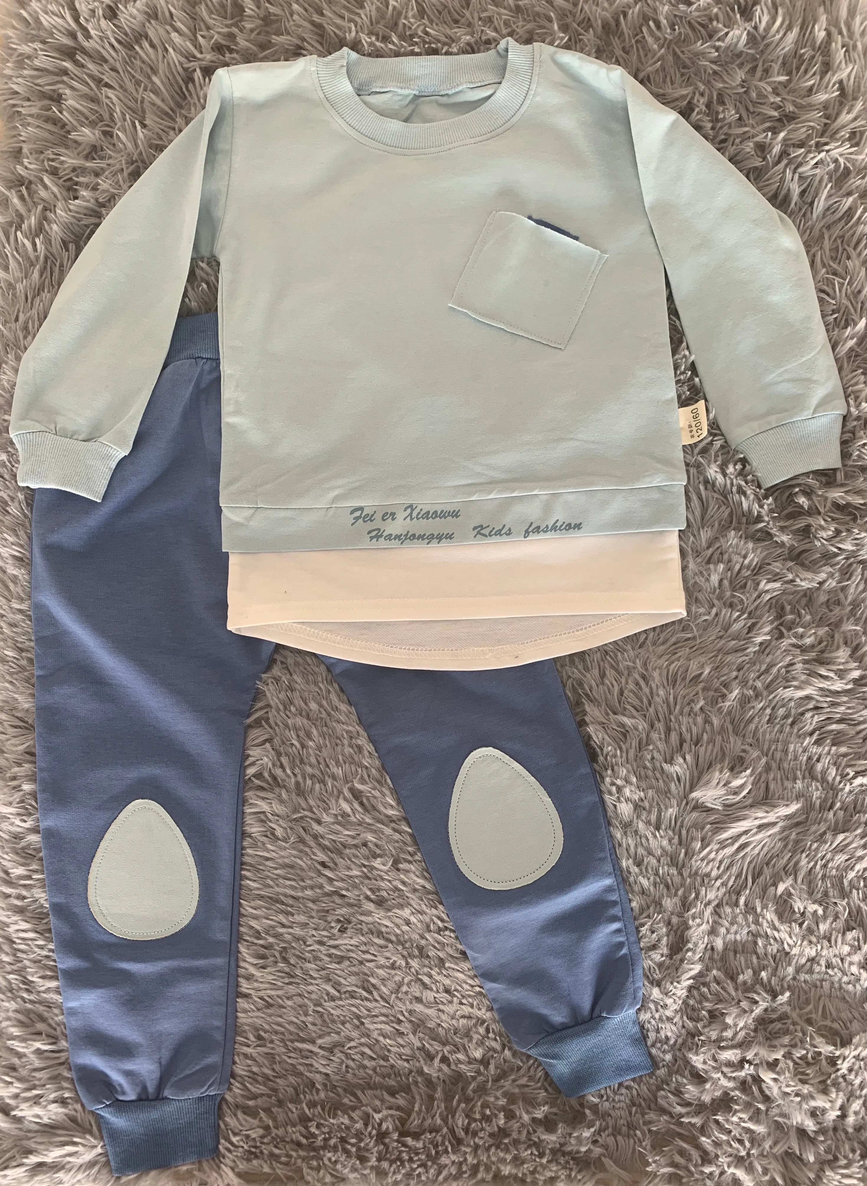 Boys Layered-Look Tee and Jogger 2-Piece Set