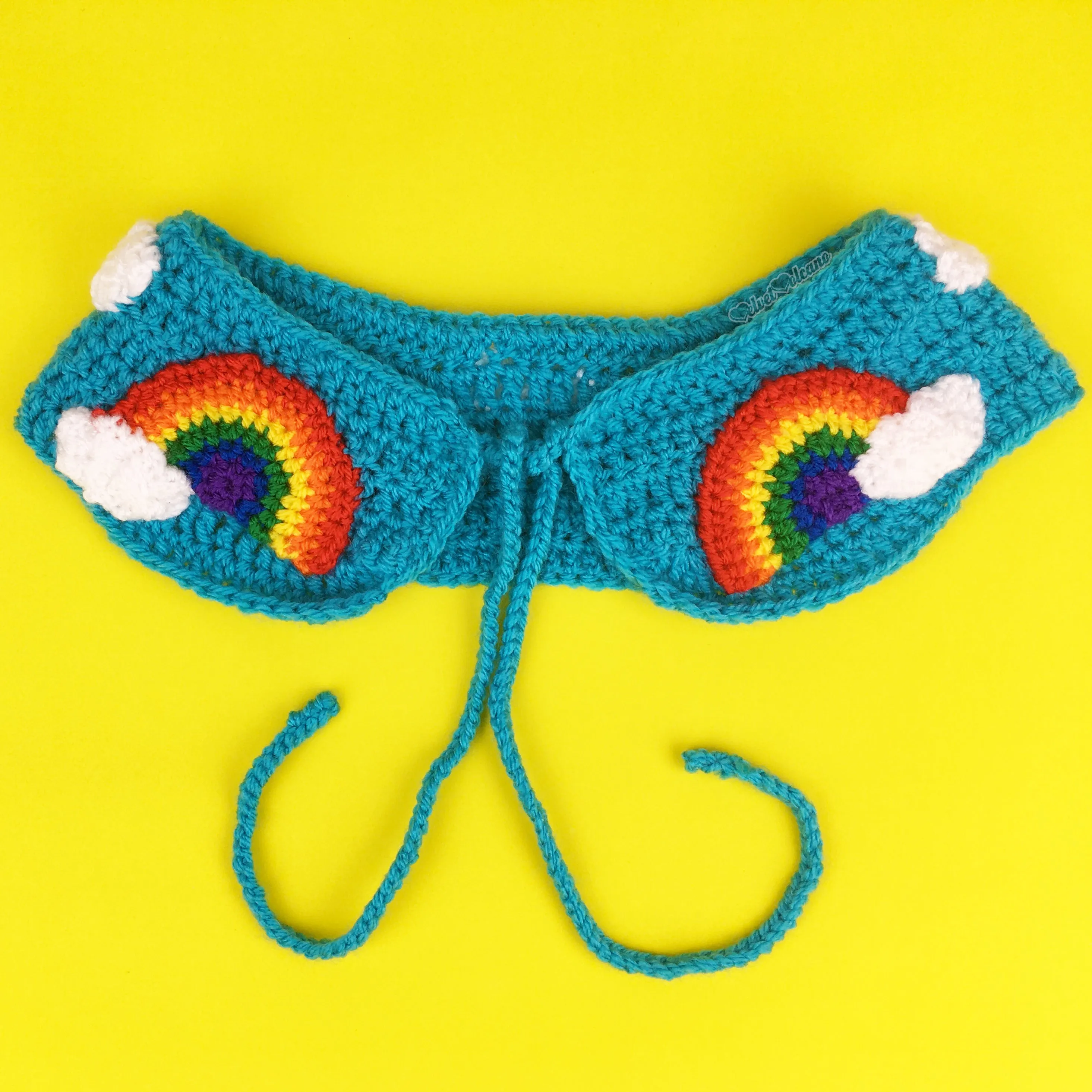 Bright Rainbow Cloud Collar (Turquoise)