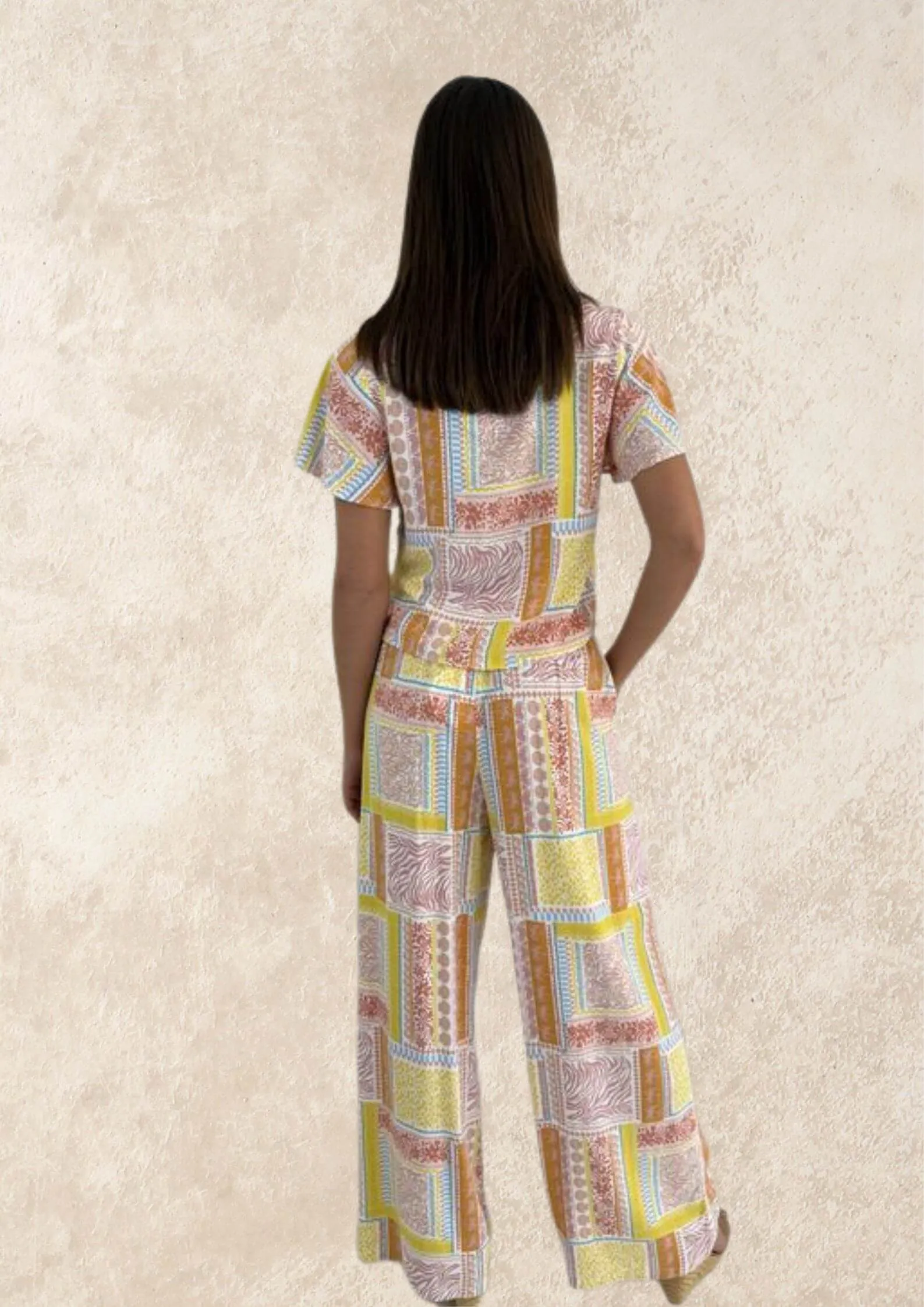 Candice Straight Leg Pants in Lemon Print