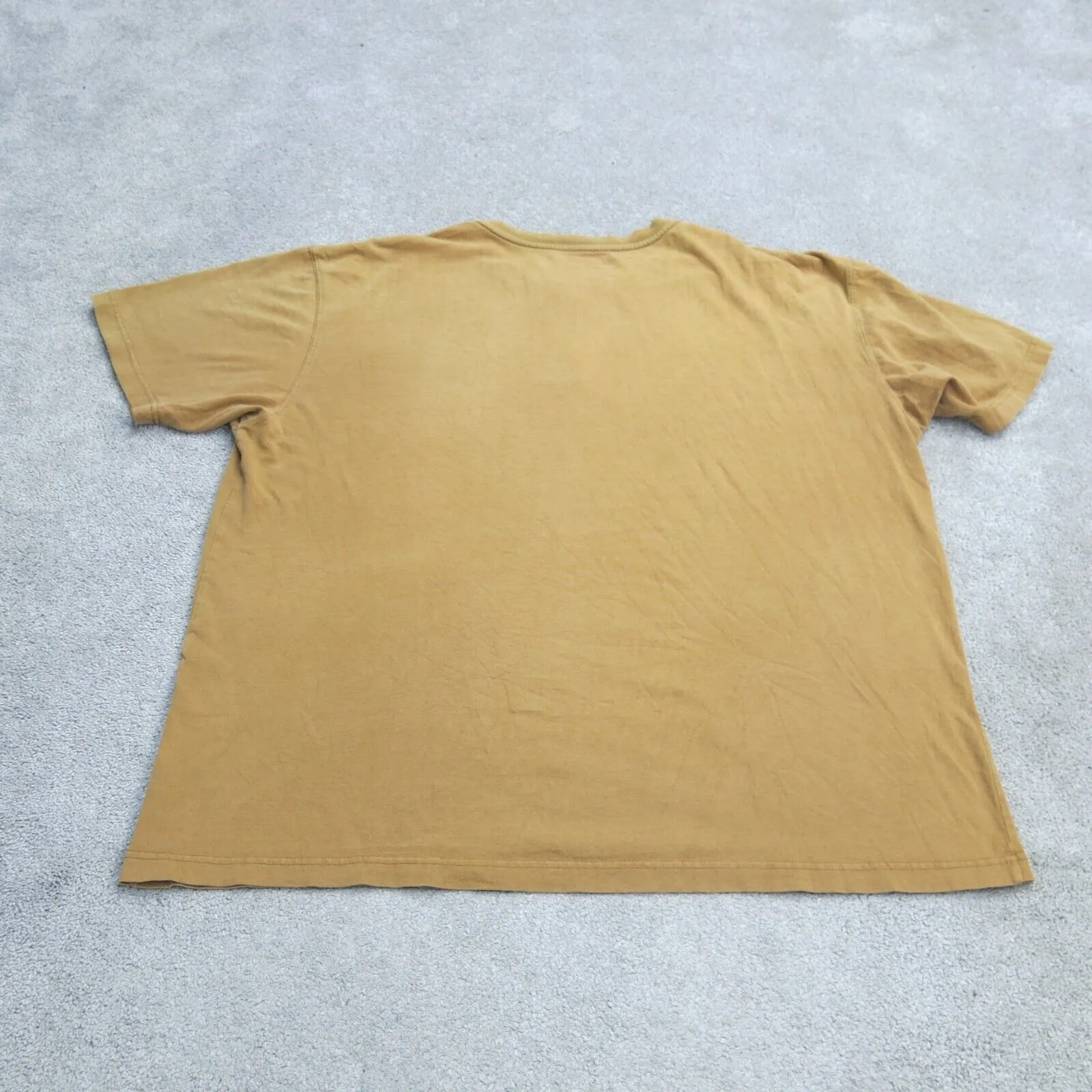 Carhartt Shirt Mens XL Khaki Henley Tee Pocket Short Sleeve Casual Lightweight