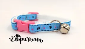 Cat Collar - Anchors - Blue / Pink