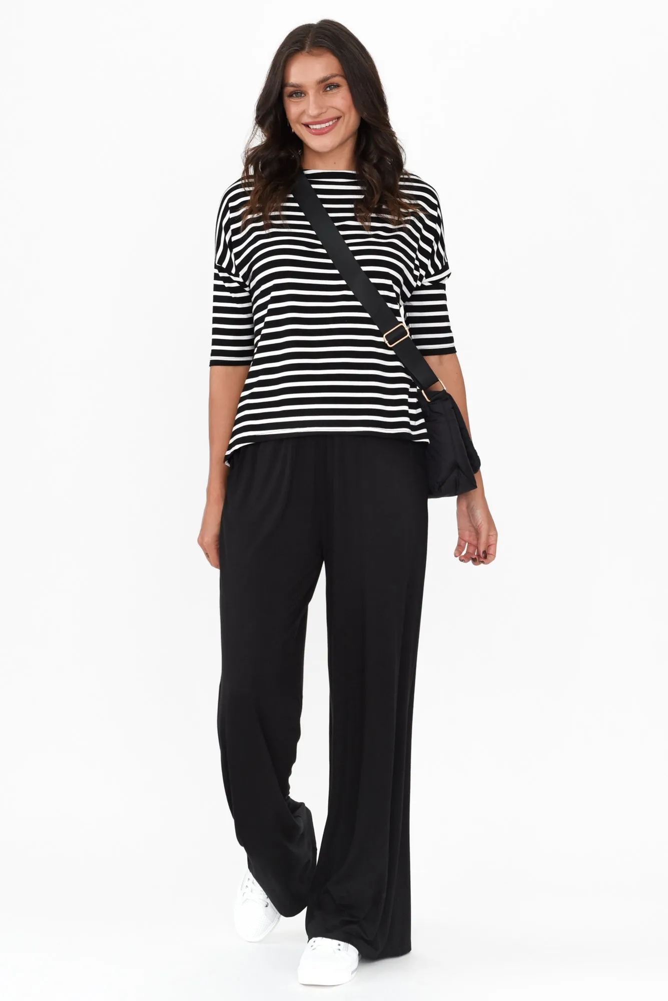 Cedric Black Bamboo Pocket Pants