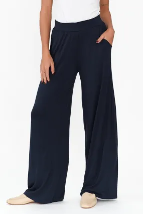 Cedric Dark Navy Bamboo Pocket Pants