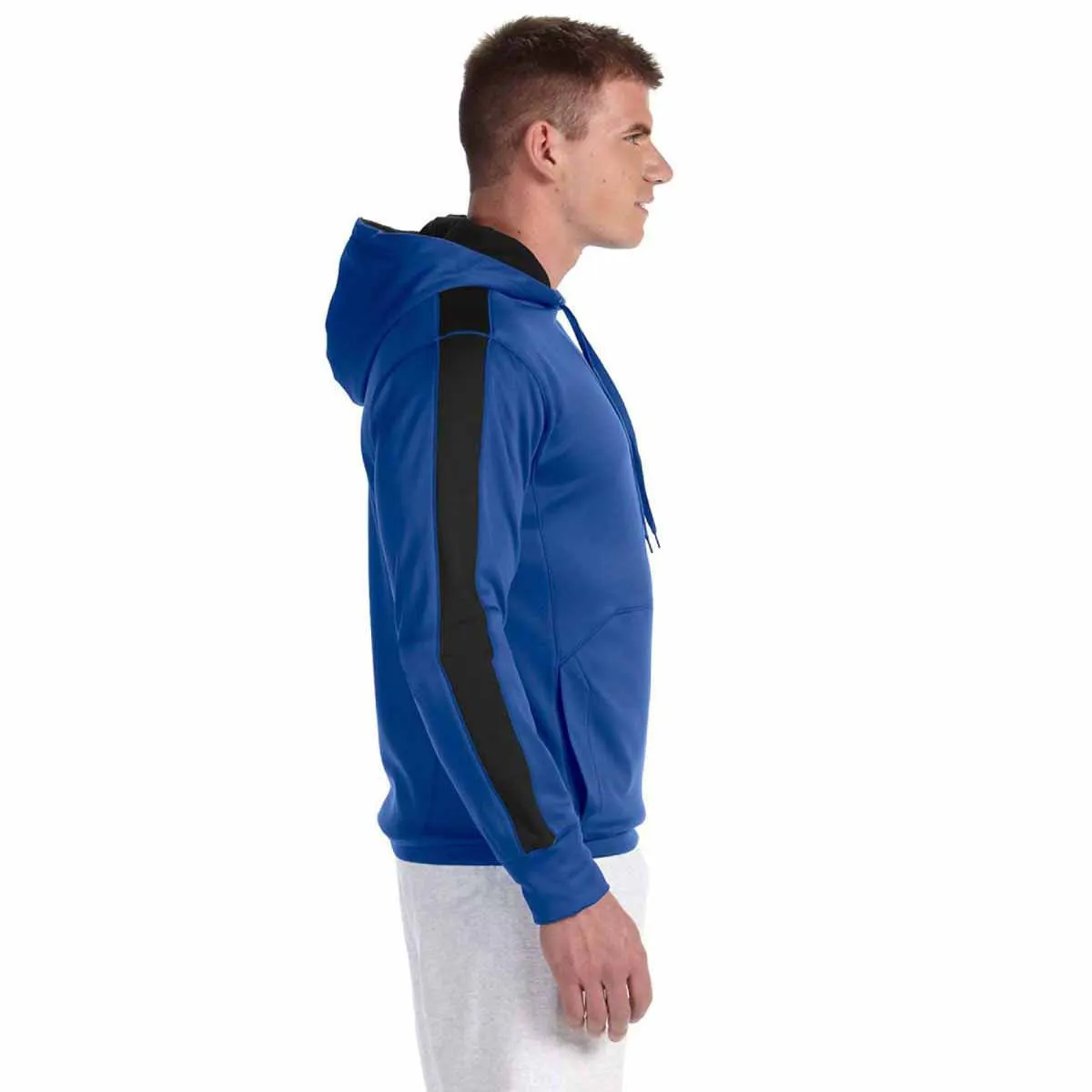 Champion Men's Athletic Royal/Black Performance 5.4-Ounce Colorblock Pullover Hood
