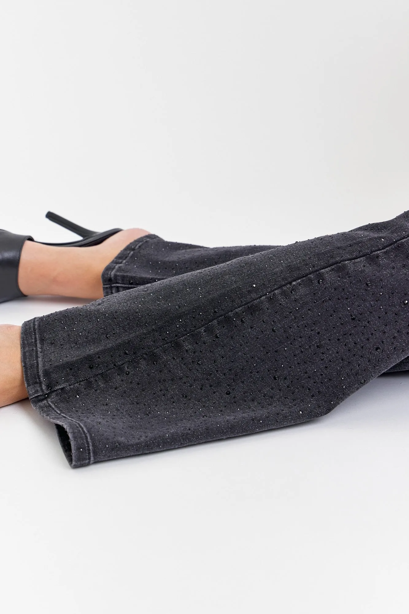 CITY LIGHTS RHINESTONE FLARE JEANS