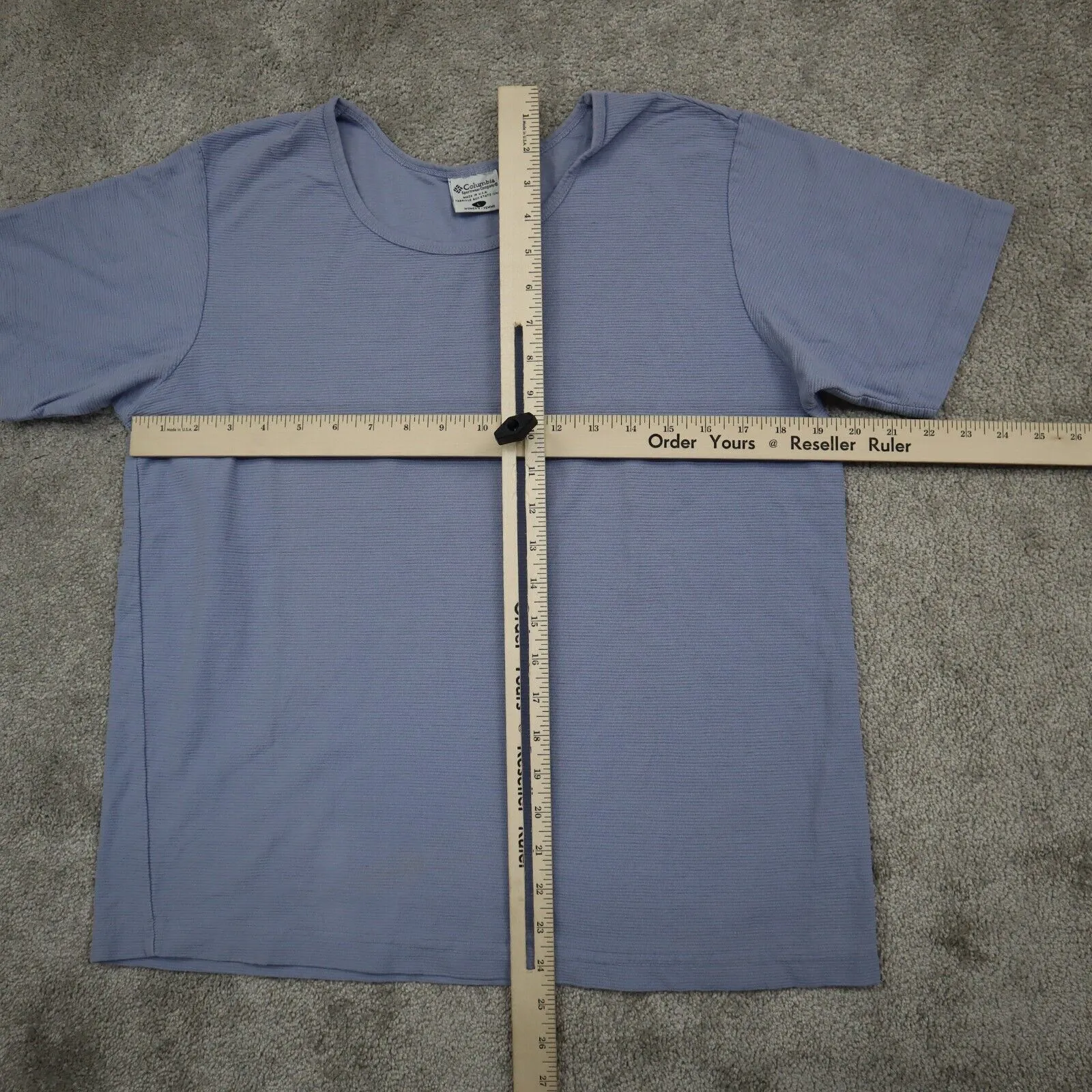 Columbia Sportswear Womens Round Neck T Shirt Short Sleeve 100% Cotton Blue SZ L