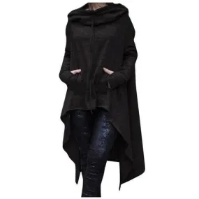 Cozy Autumn Poncho - Black