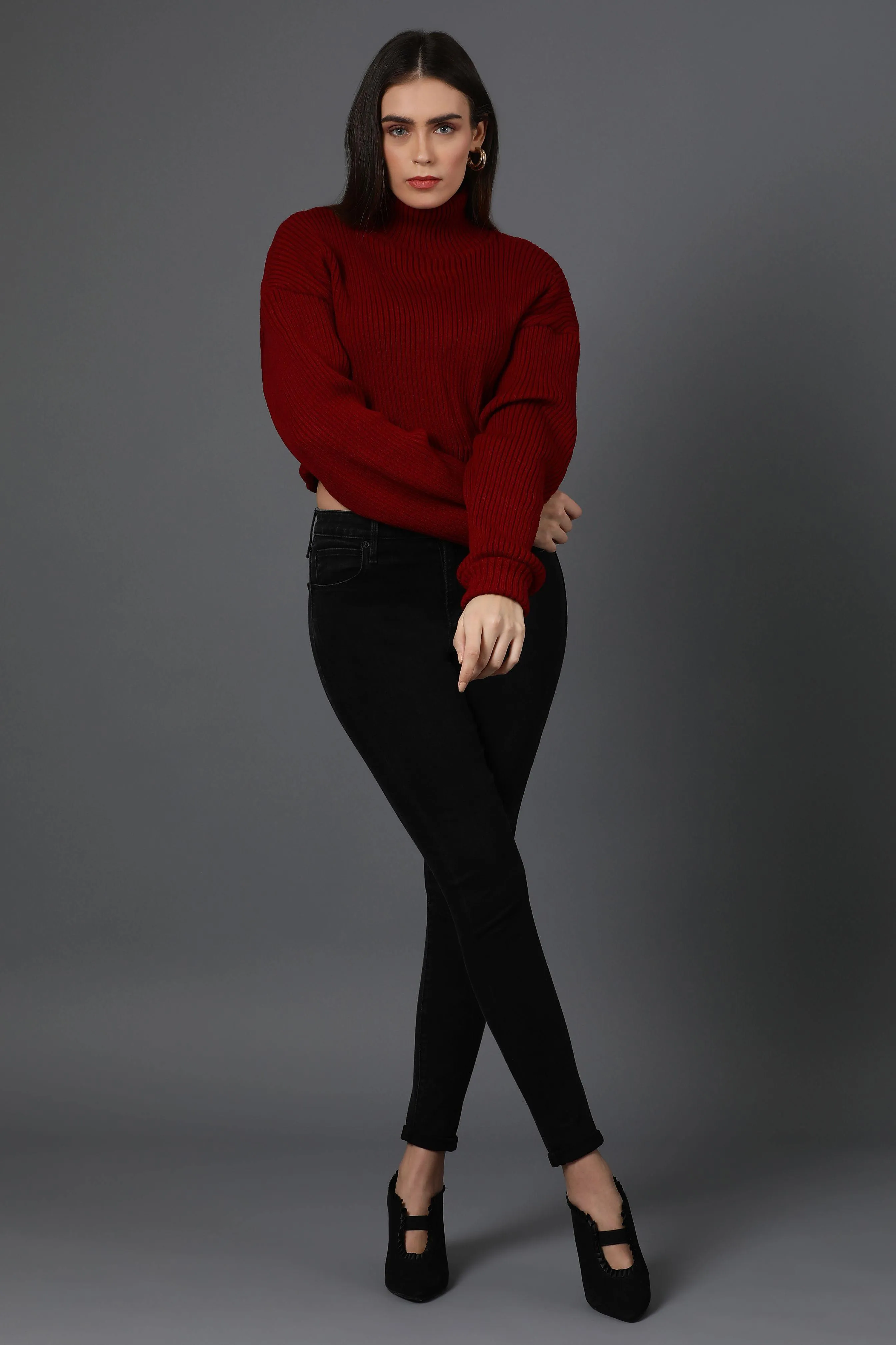 Cropped Knit Jumper