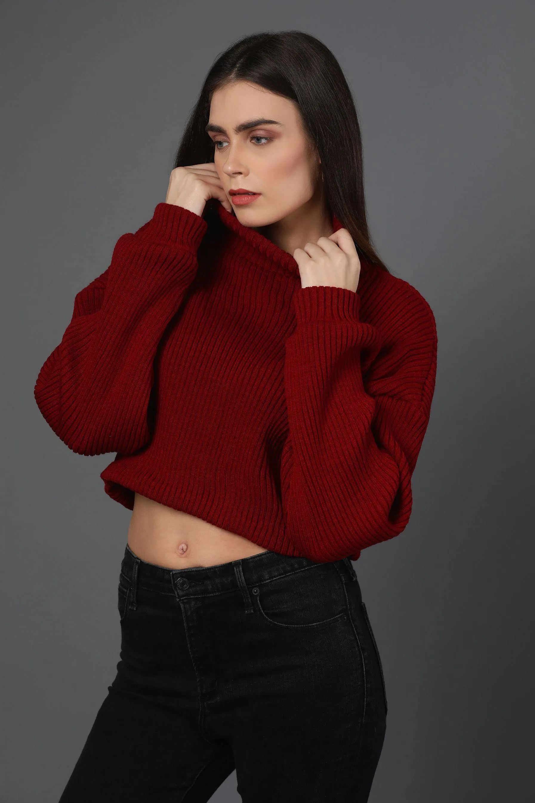 Cropped Knit Jumper