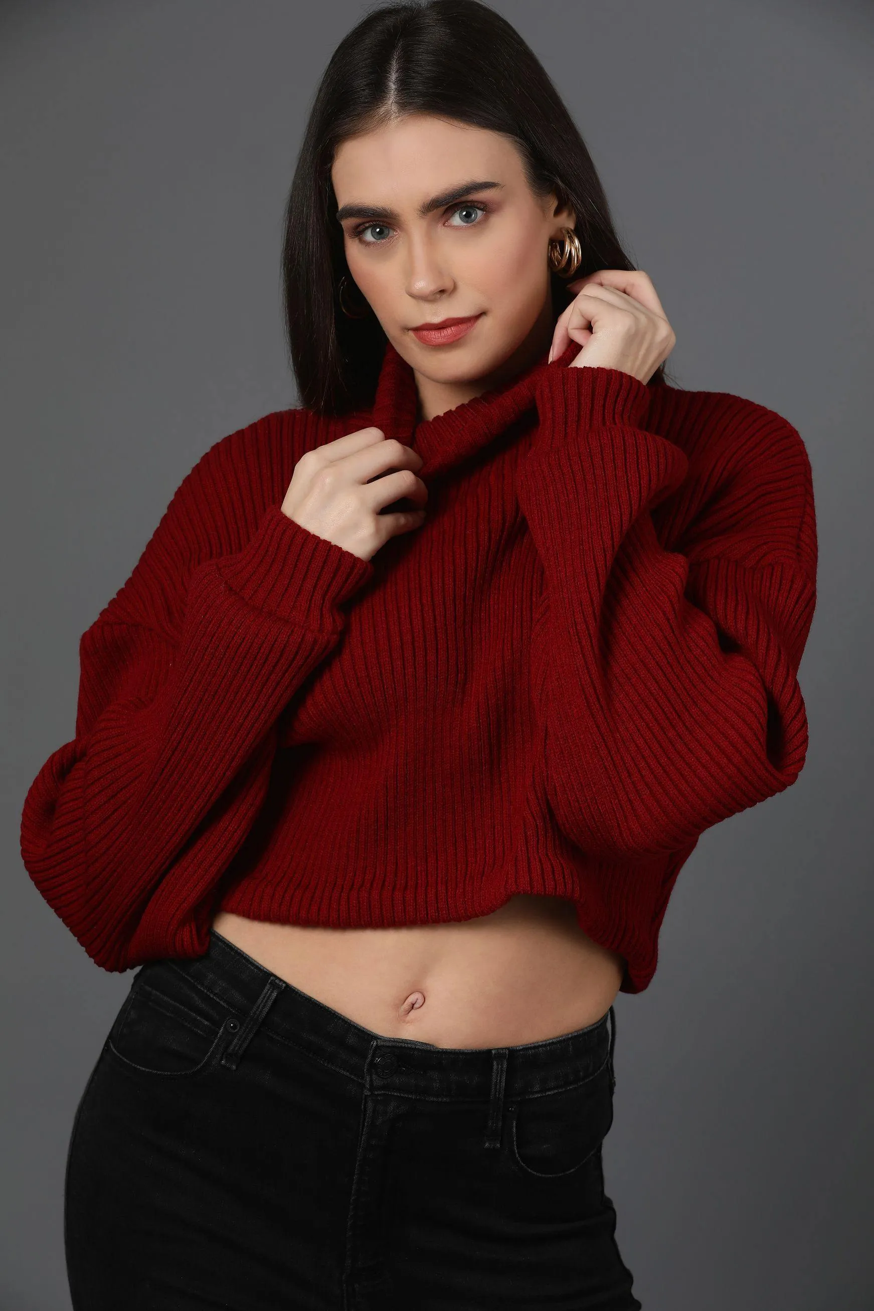 Cropped Knit Jumper