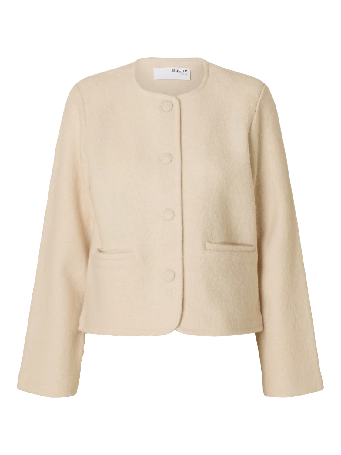 Darla Ls Knit Short Cardigan - Birch