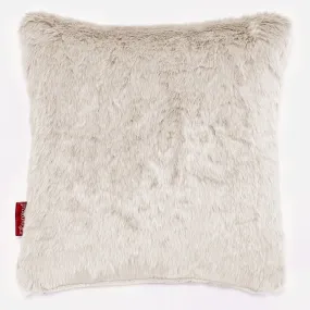Decorative Cushion Cover 47 x 47cm - Fluffy Faux Fur Rabbit White