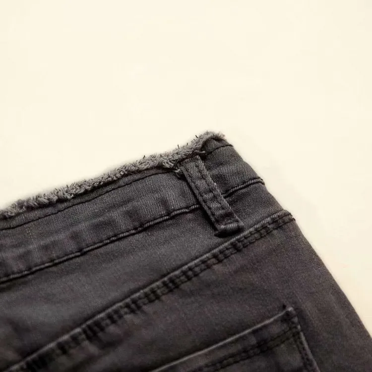 Denim Pants Women Black High Waist Slim Fit Pencil Fitted Korean Look All-Matching Stretchable Pants