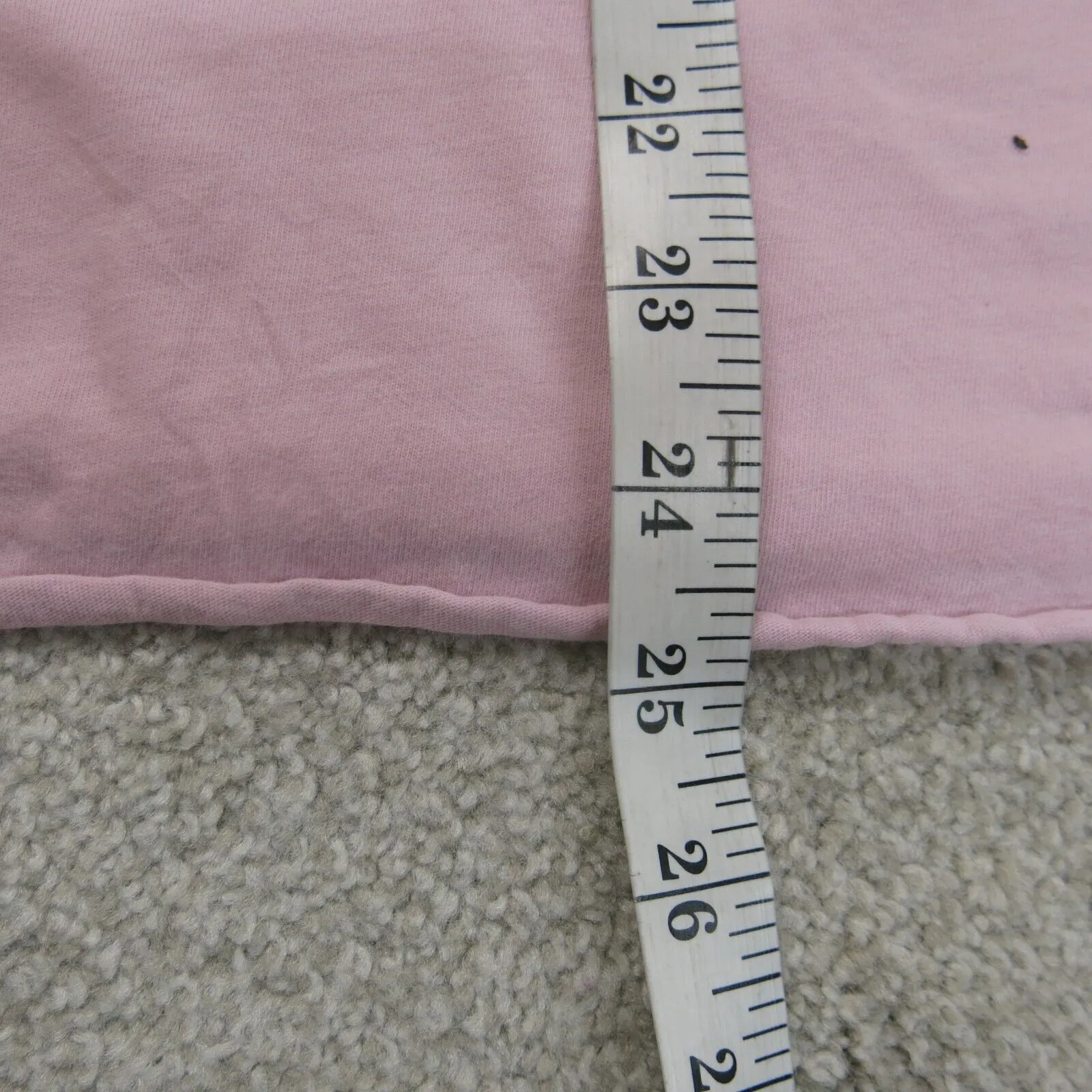 Disney World Shirt Womens XXL Pink Henley Neck Tee Tink Long Sleeve 100% Cotton
