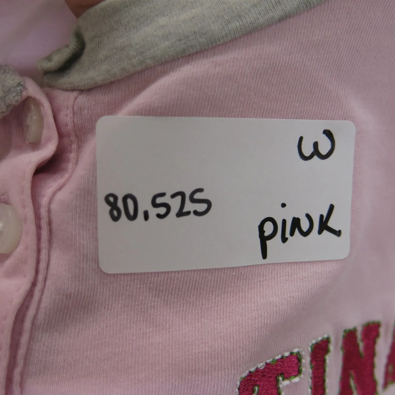 Disney World Shirt Womens XXL Pink Henley Neck Tee Tink Long Sleeve 100% Cotton