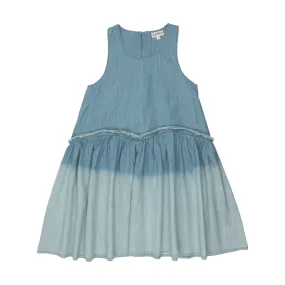 dress sleeveless ombre jumper - denim