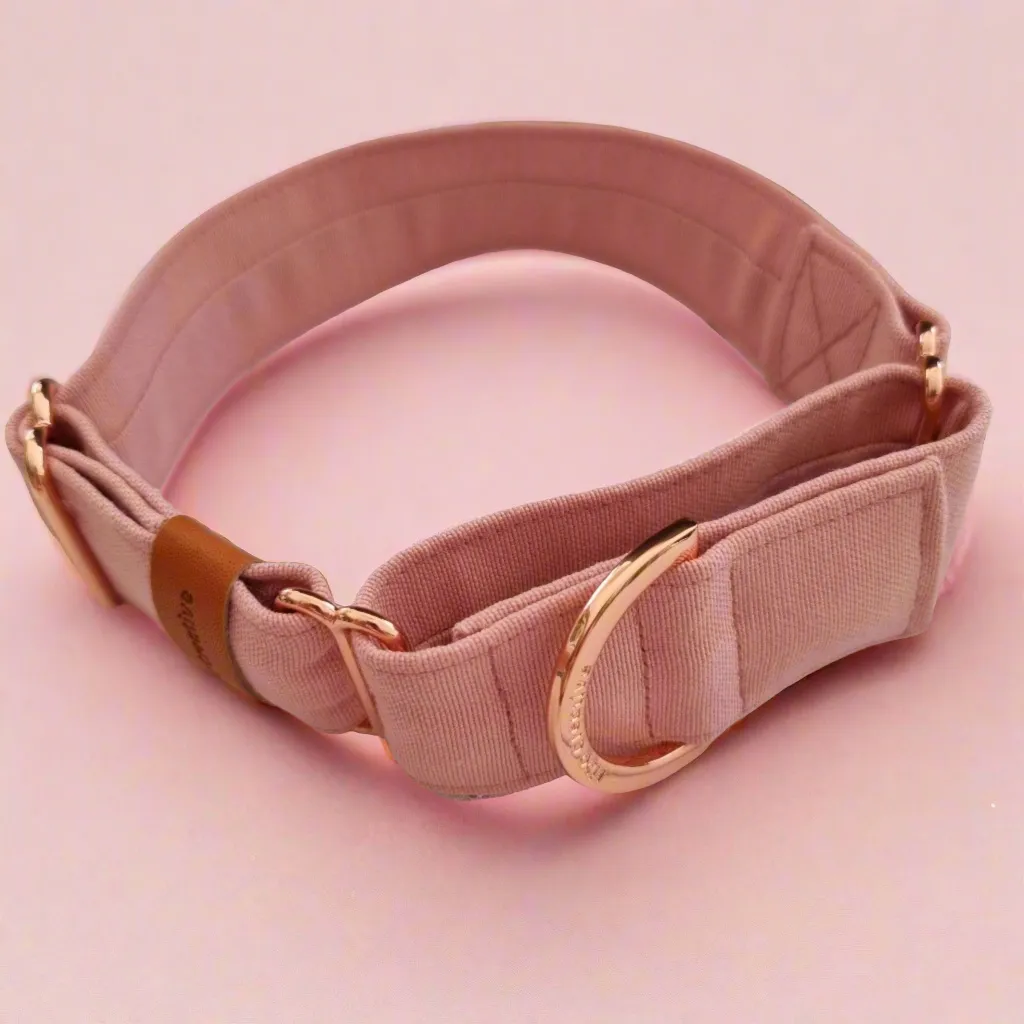 Dusty Pink martingale collar - Water resistant