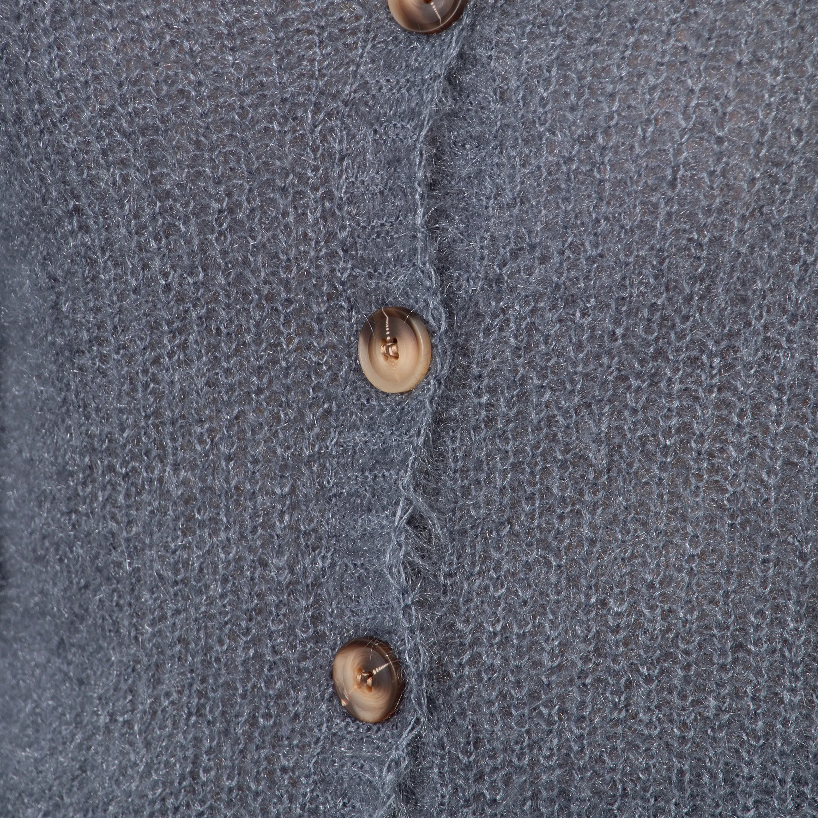 Effy Button Up Cardigan - Dusty Blue