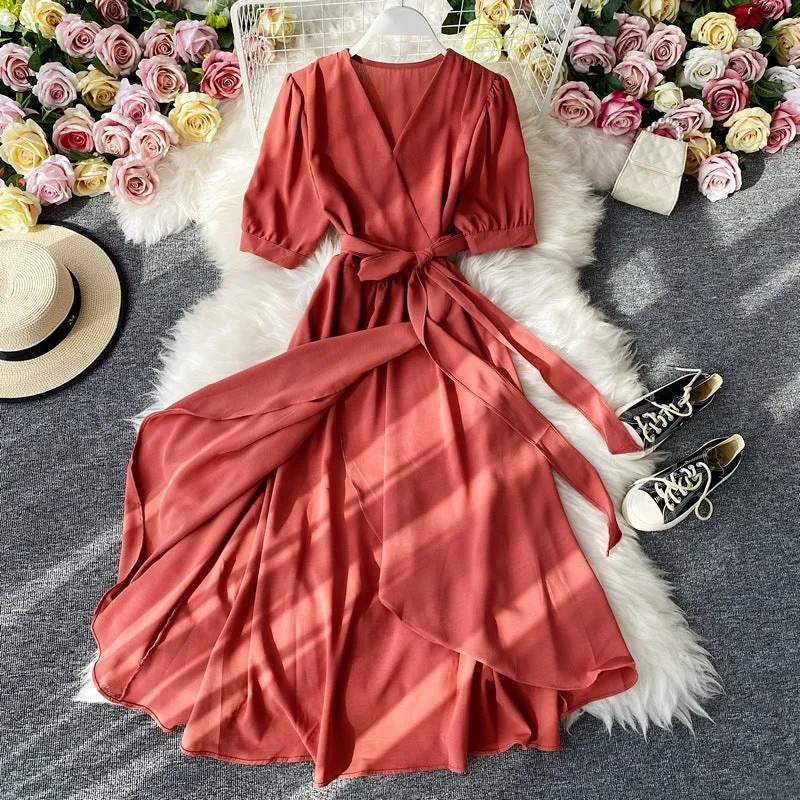 Elegant Midi Dress, Boho Summer Dress For Women