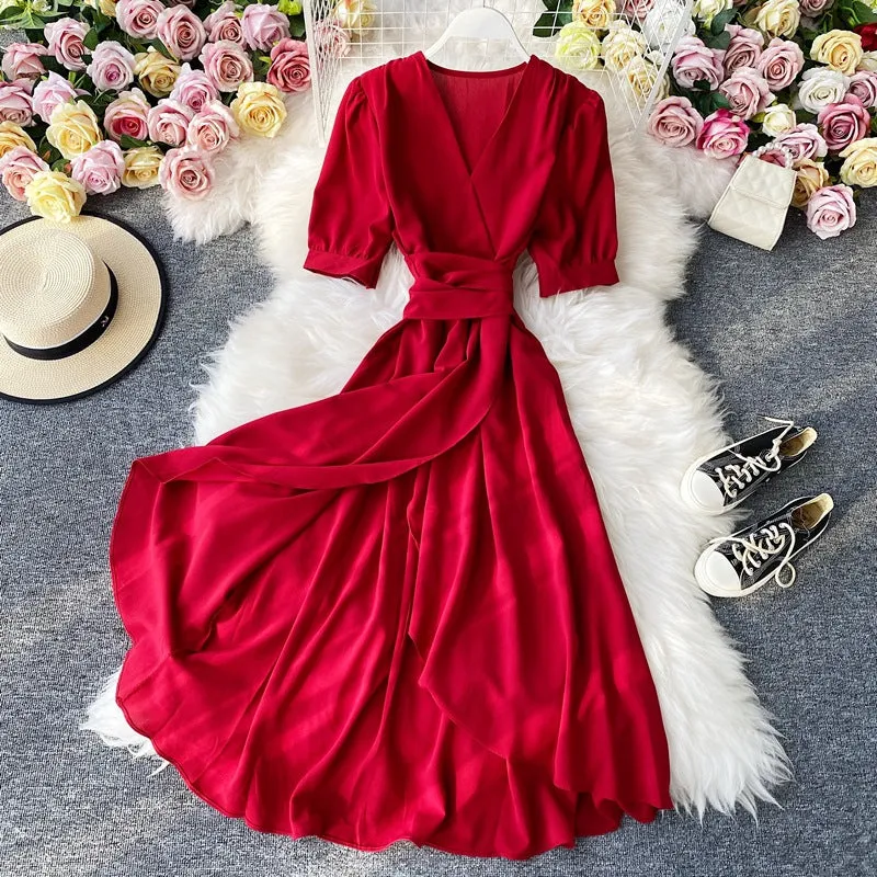 Elegant Midi Dress, Boho Summer Dress For Women