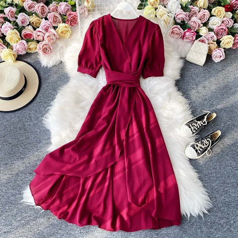 Elegant Midi Dress, Boho Summer Dress For Women