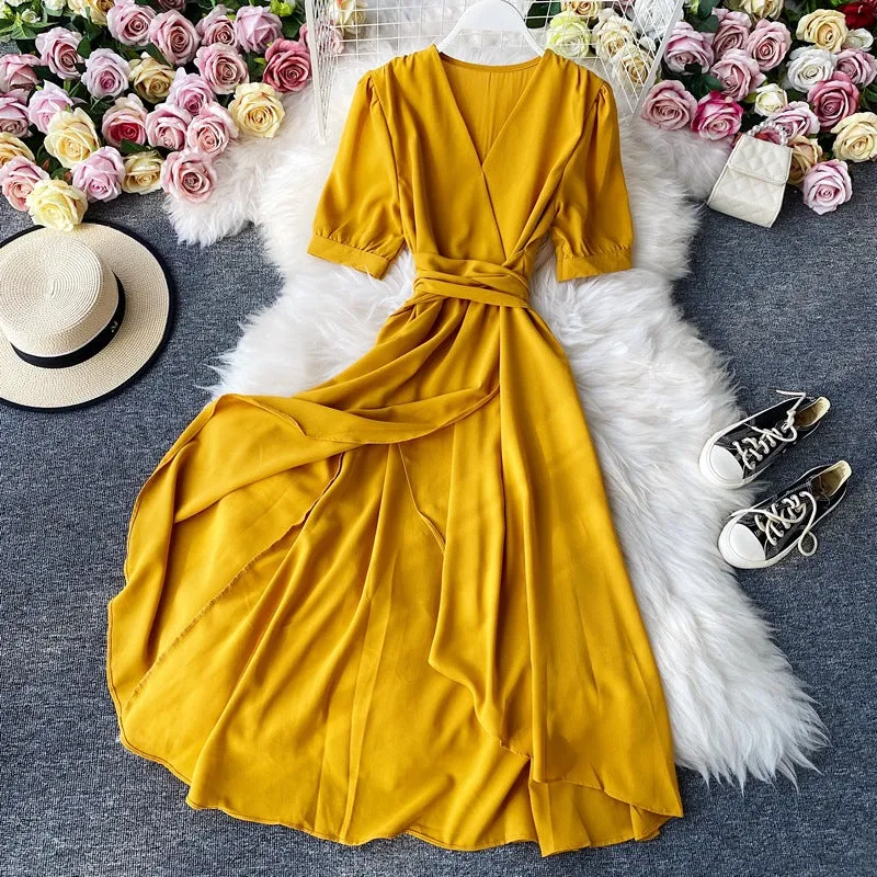 Elegant Midi Dress, Boho Summer Dress For Women