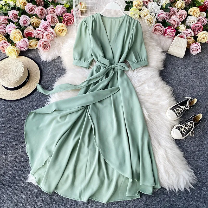 Elegant Midi Dress, Boho Summer Dress For Women