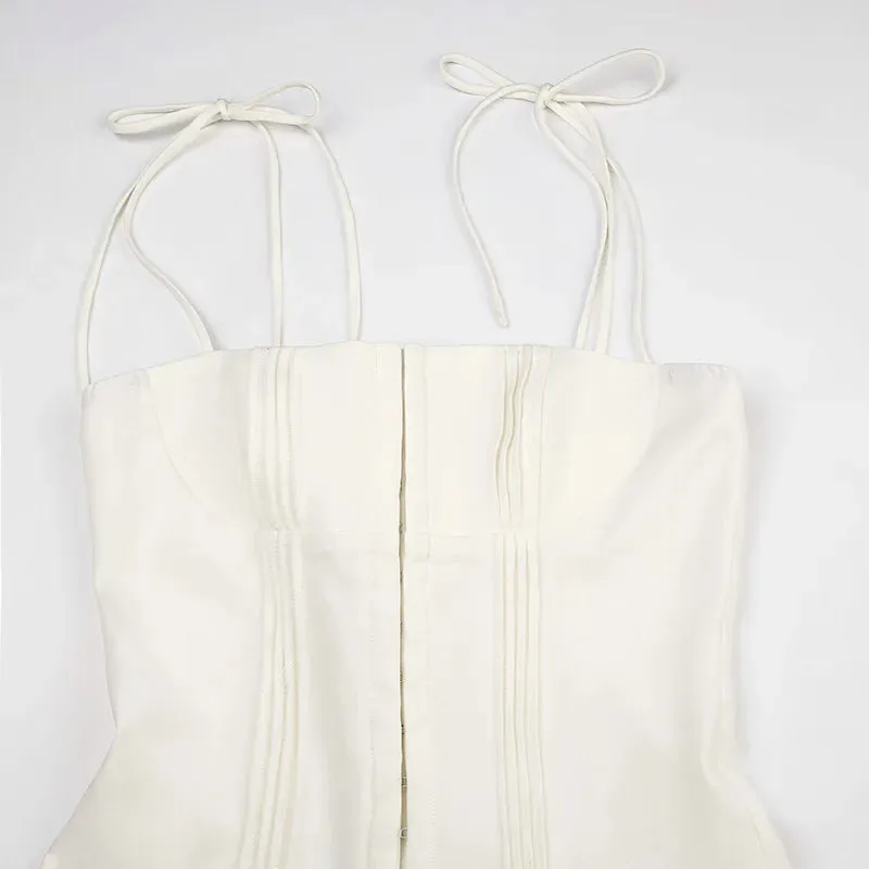 Elegant Spaghetti Strap Slim Mini Dress